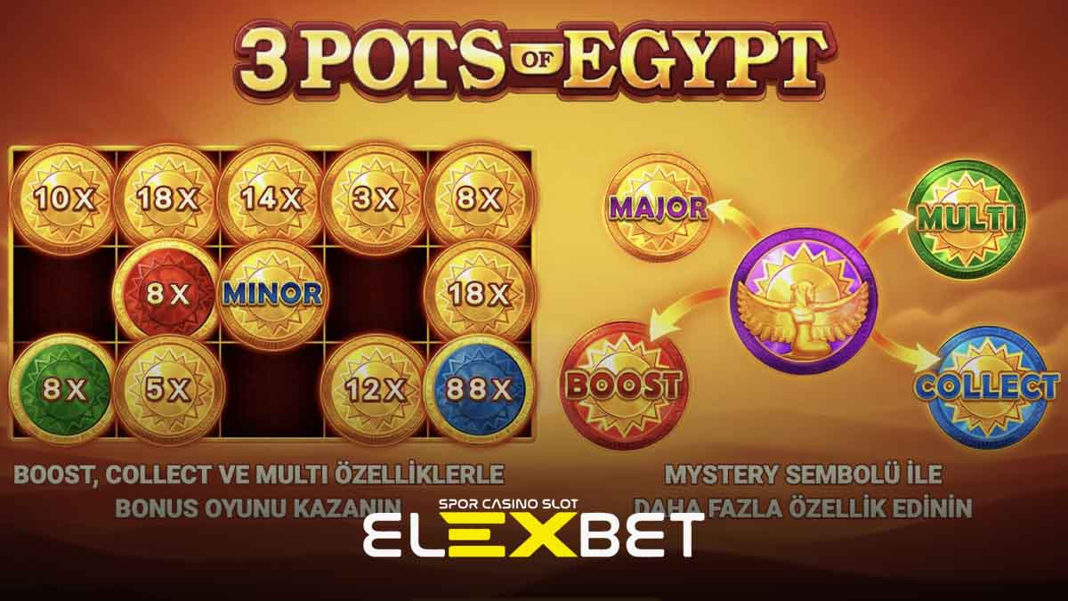 Elexbet 3 Pots of Egypt oyunu